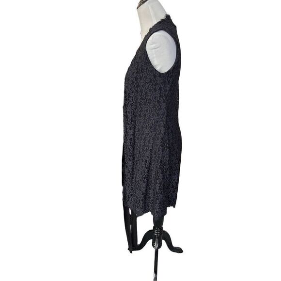 Diane Von Furstenberg Sleeveless Overlay Black Cover Vest Size 0 - Picture 3 of 9